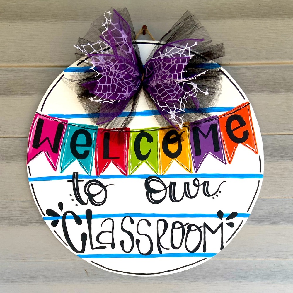 16” handmade wooden door hanger perfect for teachers!